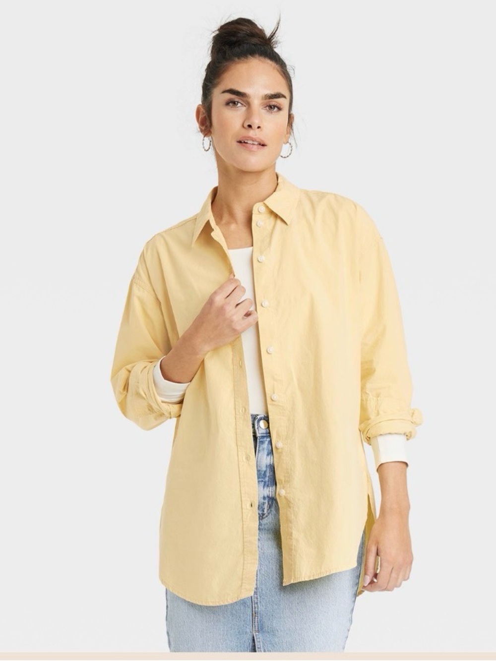 Universal Thread Yellow Button-Down Shirt